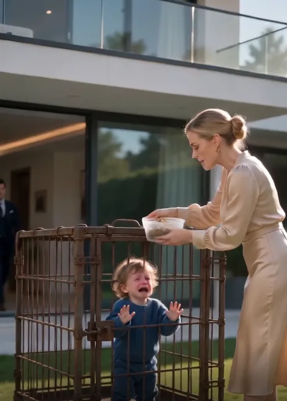 **He Found His 7-Year-Old Son Locked in a Dog Cage—Then the Camera Beside His Foot Started Talking**