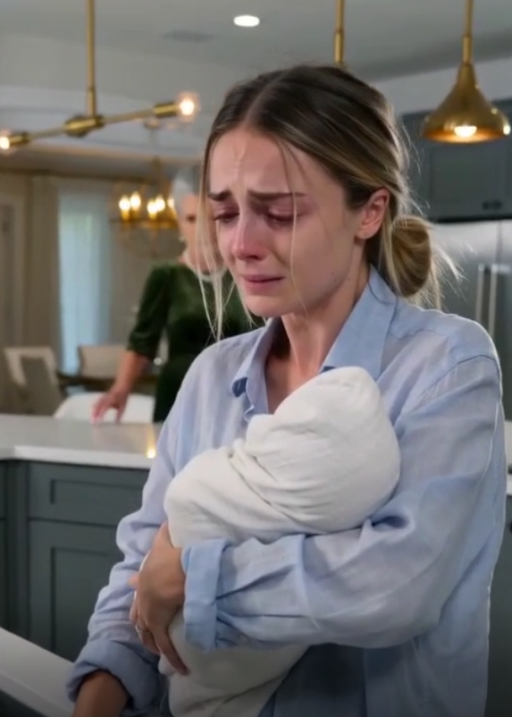 My mother made my wife serve twenty relatives while our one-year-old son burned with fever—then I walked through the back door and heard the sentence that changed everything.