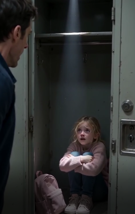 The moment I opened that school storage closet, I heard my daughter crying in the dark.