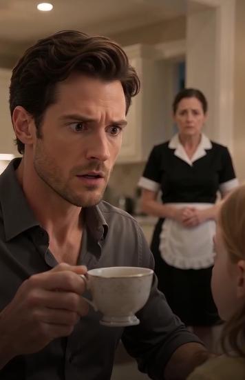 THE LITTLE GIRL SCREAMED, “DADDY, DON’T DRINK THE TEA!”—THEN ONE TERRIFIED WORD EXPOSED THE DAUGHTER I WAS TOLD HAD DIED