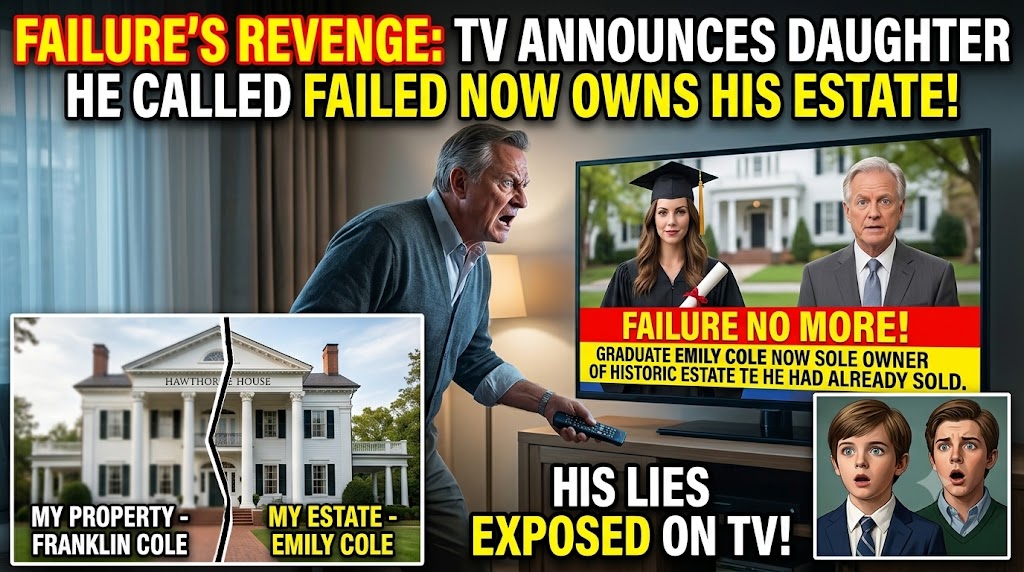 The Father Who Called His Daughter a Failure Watched Her Graduation on TV—Then the News Announced She Owned the Estate He Had Already Sold