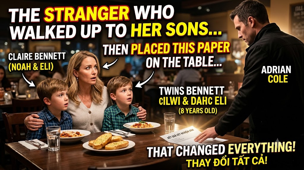 The Stranger Who Walked Up to Her Sons at Dinner — Then Put a Paper on the Table That Changed Everything