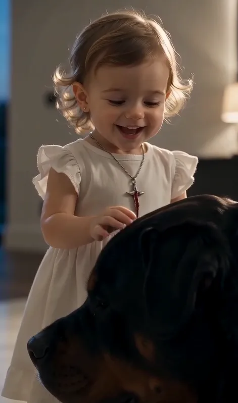The little girl arrived as a stranger, but Atlas treated her like someone he had been told to expect.