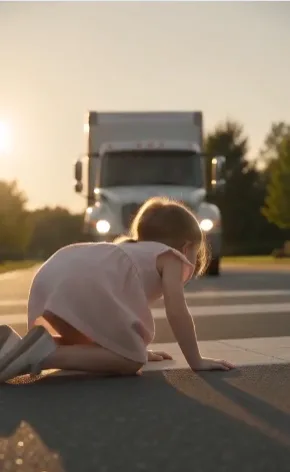 Vanessa swore Chloe had run into traffic by herself—then the truck driver looked at Sarah and said, “I saw her push that kid.”