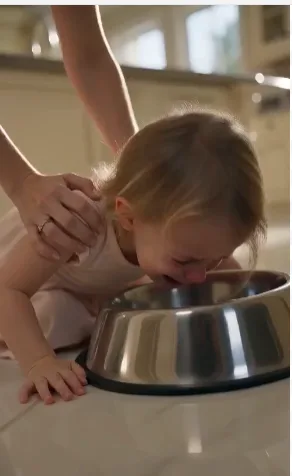 Lucy looked up at me from beside the dog bowl and cried, “Daddy, I’m a human being, not a dog”—then Emma showed me the video.