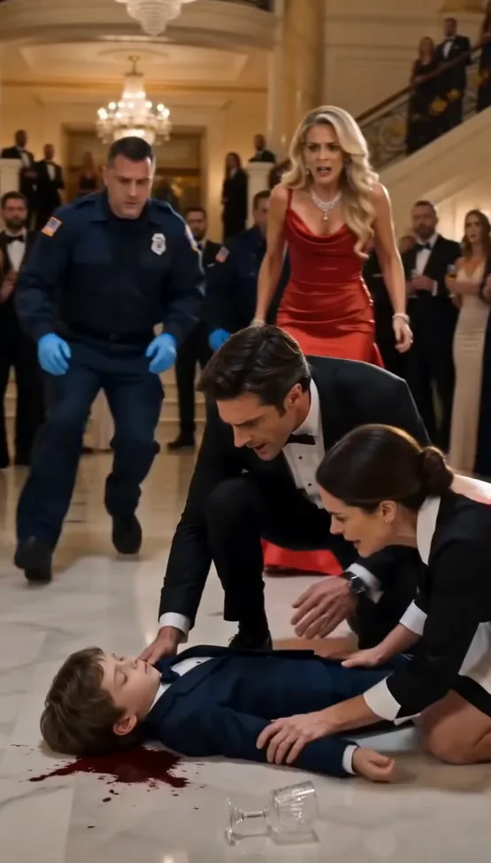 THE MAFIA BOSS WATCHED HIS SON COLLAPSE DURING A LUXURY GALA—BUT WHEN HIS BLOODSTAINED NANNY PLAYED A HIDDEN RECORDING, HE REALIZED THE EMERGENCY HAD BEEN PLANNED.