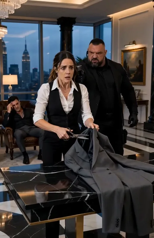 THE MAFIA BOSS WATCHED HIS BODYGUARD ACCUSE AN INNOCENT TAILOR OF PLANTING SOMETHING INSIDE HIS JACKET—BUT WHEN SHE EXPOSED AN OLDER SECRET SEAM, THE ENTIRE MANHATTAN PENTHOUSE FELL SILENT.