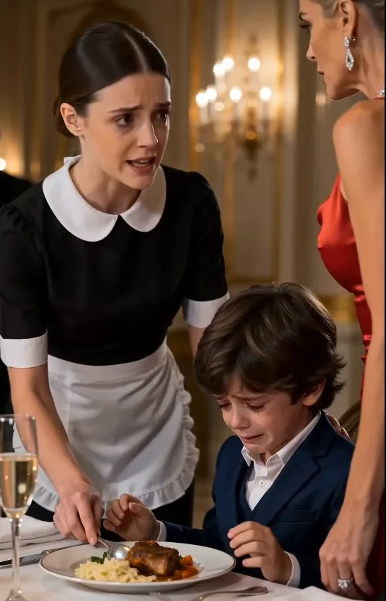 THE MAFIA BOSS WATCHED VANESSA BLOCK HIS HUNGRY SON FROM TOUCHING HIS DINNER, BUT WHEN SHE EXPLAINED HER REASON, HIS EXPRESSION HARDENED.