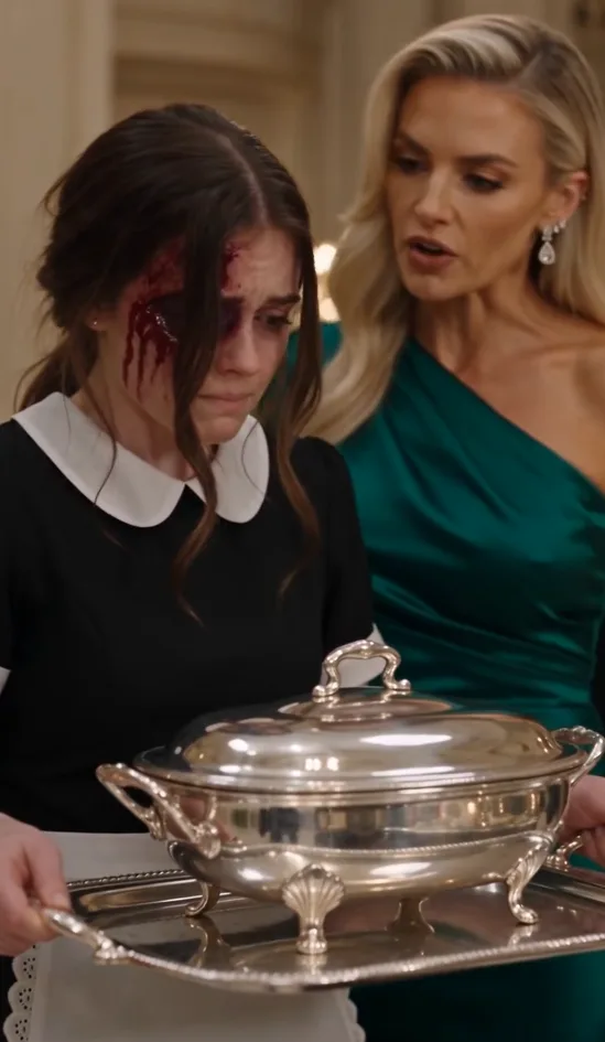 THE MAFIA BOSS WATCHED HIS MAID APOLOGIZE WITH BLOOD RUNNING DOWN HER FACE, BUT WHEN HE UNFOLDED THE CERTIFICATE, HIS FIANCÉE COULDN'T LOOK AT HIM.