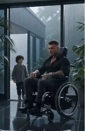 THE MAFIA BOSS SAT CRYING BESIDE HIS MANSION WHEN THE HOUSEKEEPER’S SON WALKED STRAIGHT TOWARD THE MAN EVERYONE ELSE AVOIDED