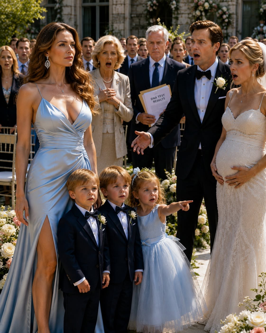 "They blamed me for eleven years of infertility and kicked me out. Years later, I arrived at his million-dollar wedding with my triplets."