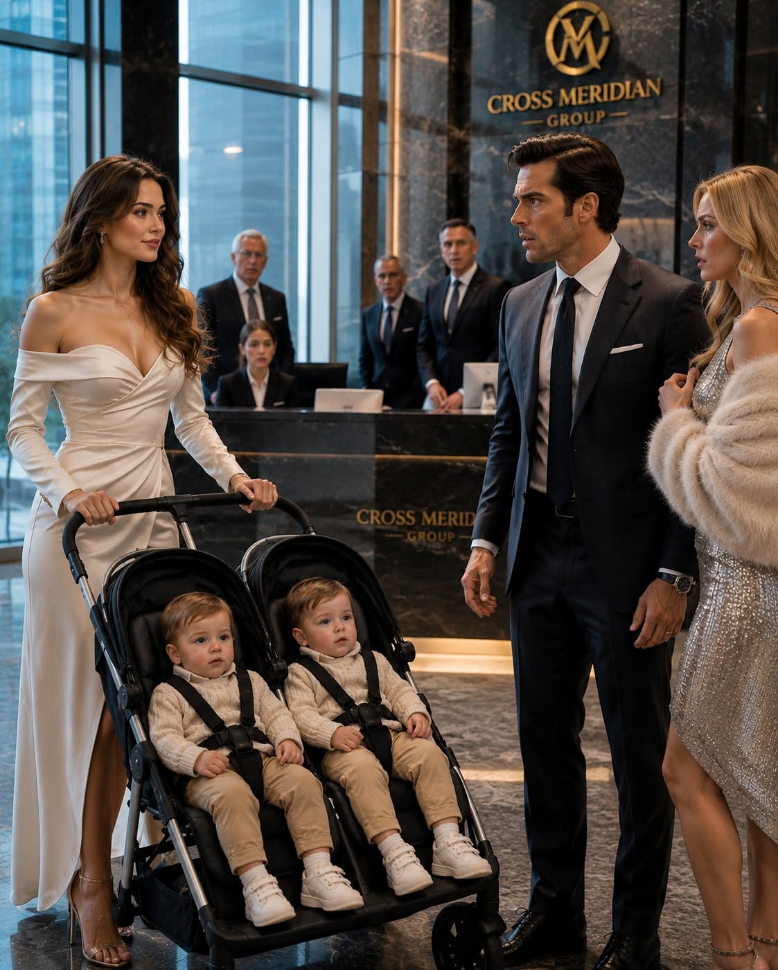 "He Traded His Wife for a Supermodel on Divorce Day—Then Nine Months Later, Twins Walked Into His Empire to Take It All."