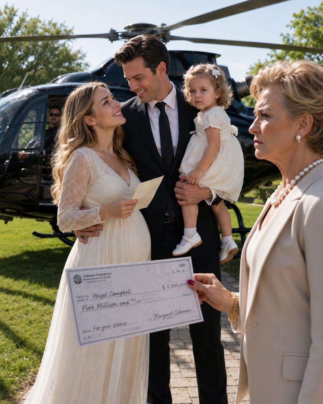 His Billionaire Mom Offers You A Blank Check To Leave, Right As A Helicopter Touches Down"