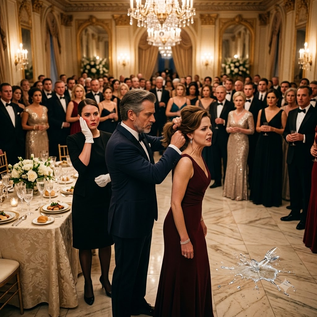 "She smashed the billionaire's glass just before he drank. Everyone thought she went insane—until she showed them what was inside."