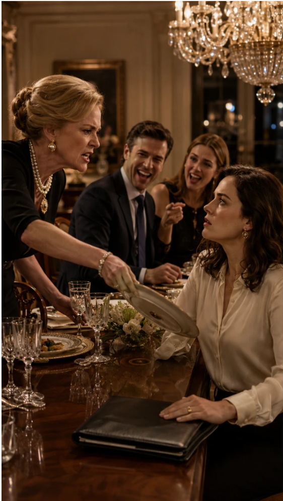 "They humiliated her at a family dinner while her husband laughed. That night, a single sentence started ringing their phones with the ultimate revenge."