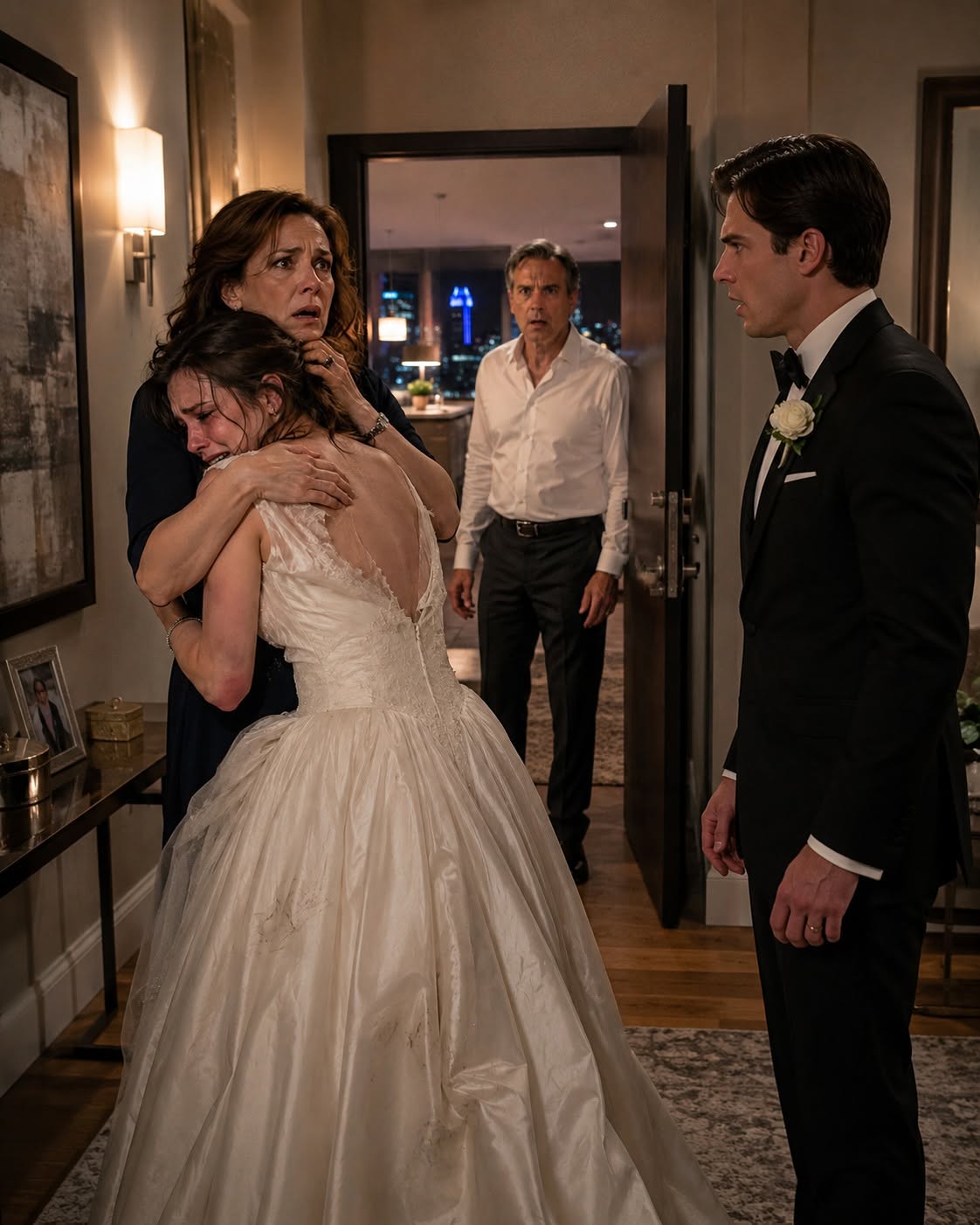 "She knocked on her mother’s door at 3 AM in a blood-soaked wedding dress—and revealed the horrifying reason her new husband let his mother beat her 40 times."