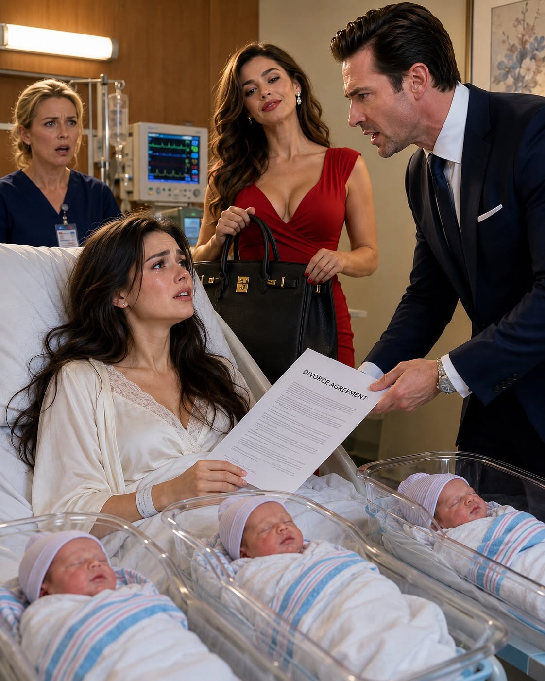 "He Handed Me Divorce Papers Two Days After I Gave Birth To Triplets And Told Me No One Would Want Me. He Just Declared War On The Wrong Family."