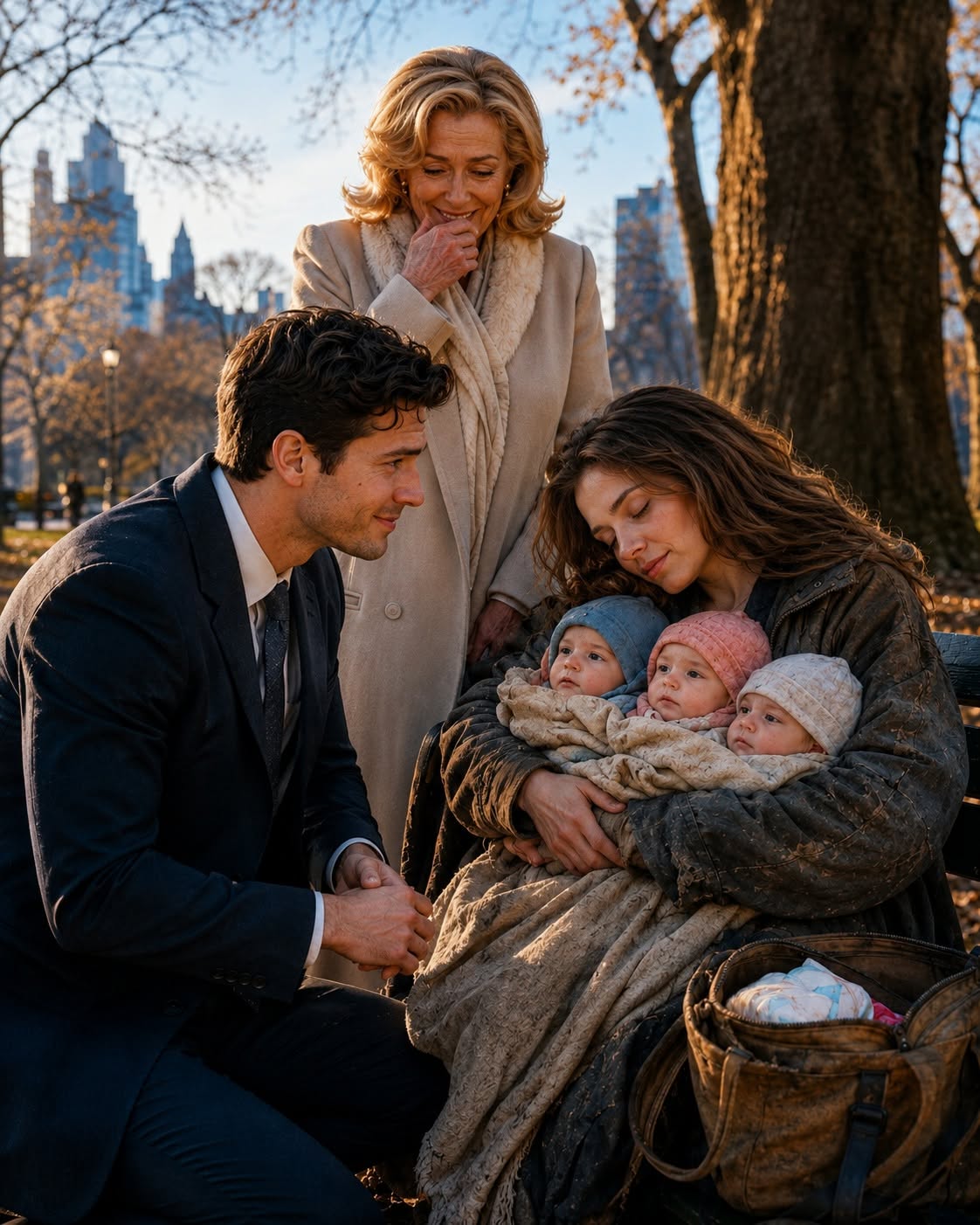 He found his ex sleeping in Central Park with three babies. Then his mother confessed the unthinkable.