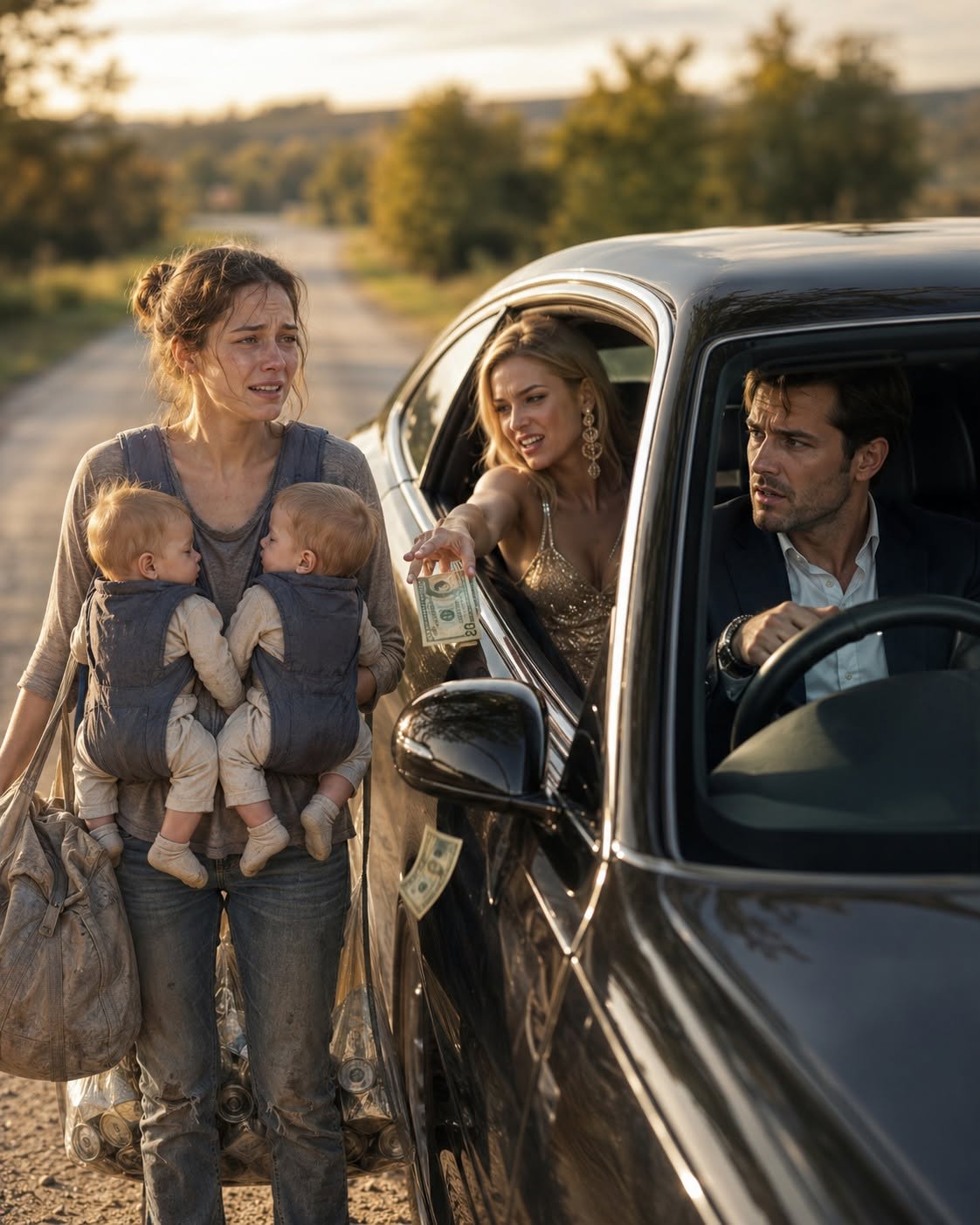 "I Laughed at My Ex-Wife Collecting Cans With Two Babies. Then My Fiancé Threw Twenty Dollars in the Dirt, and a Single Look of Pity Shattered My Entire Life."