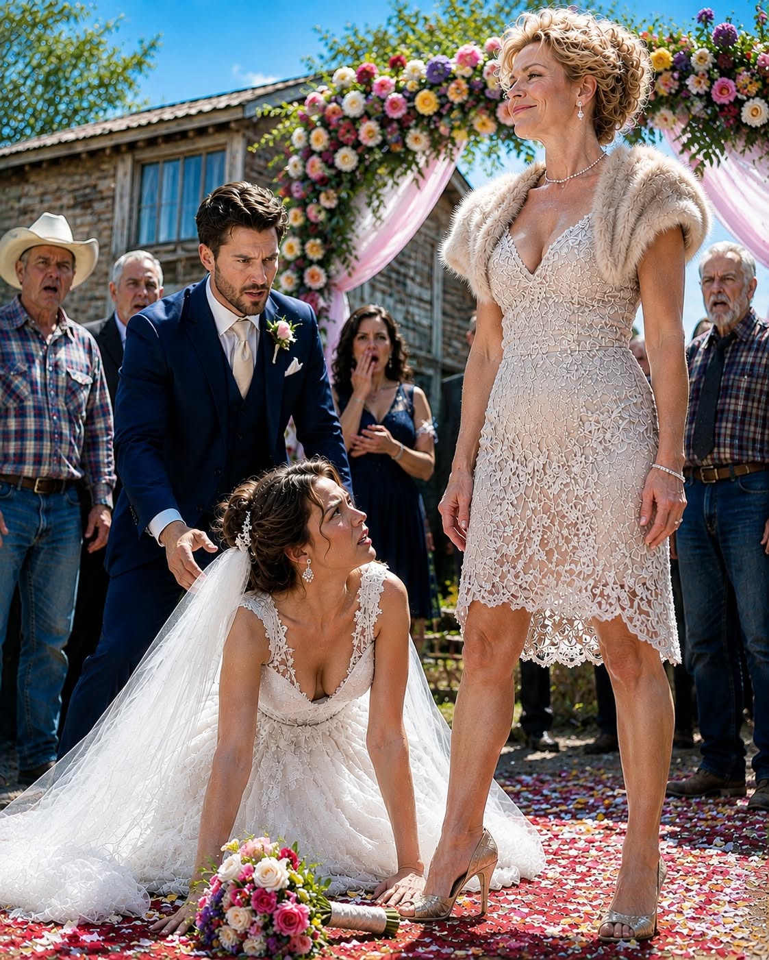 "He Told Her to Crawl Under His Mother's Legs on Their Wedding Day. Her One-Sentence Response Left Everyone Pale."