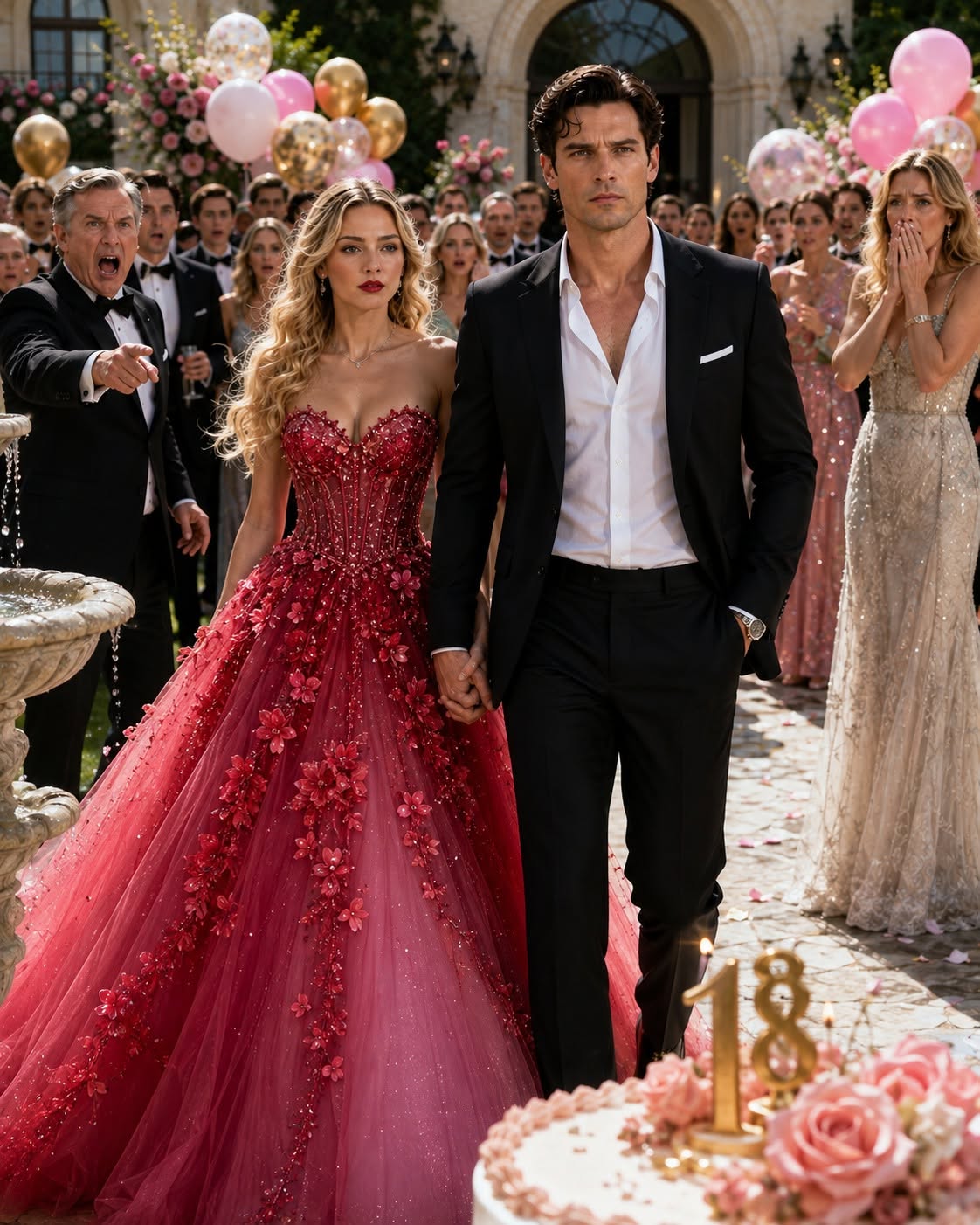 My Father Shoved Me Into the Fountain at My Sister’s Wedding While 400 Guests Applauded. Then I Told Him to Remember the Moment—Because My Legal Husband Was Walking Through the Doors.