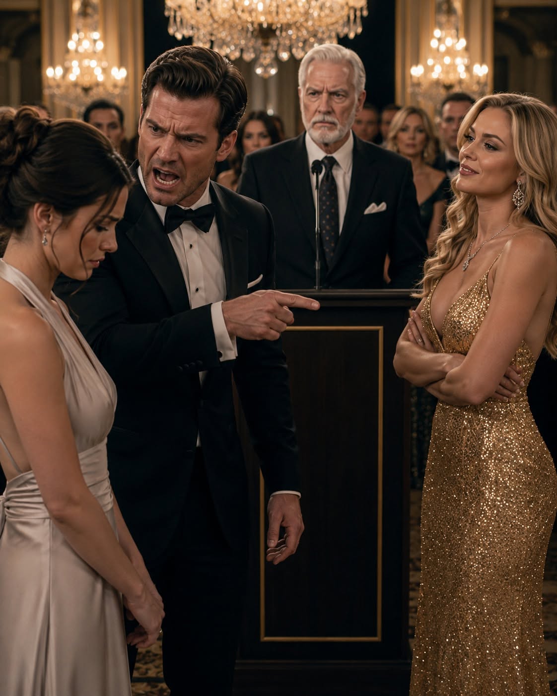 He Brought His Mistress To Their Tenth Anniversary Gala And Demanded His Wife Sit By The Kitchen. Then Her Father Stepped Onto The Stage And Dropped A Bombshell.