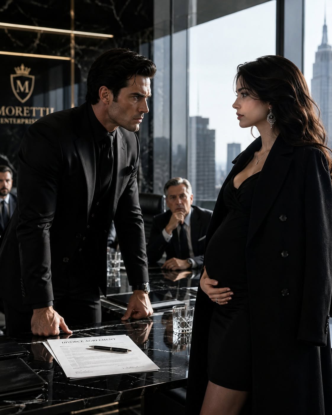 “Take Off the Coat”: How a Mafia Boss Realized His Wife Was Six Months Pregnant With the Heir He Demanded—Just as She Handed Him the Divorce Papers.