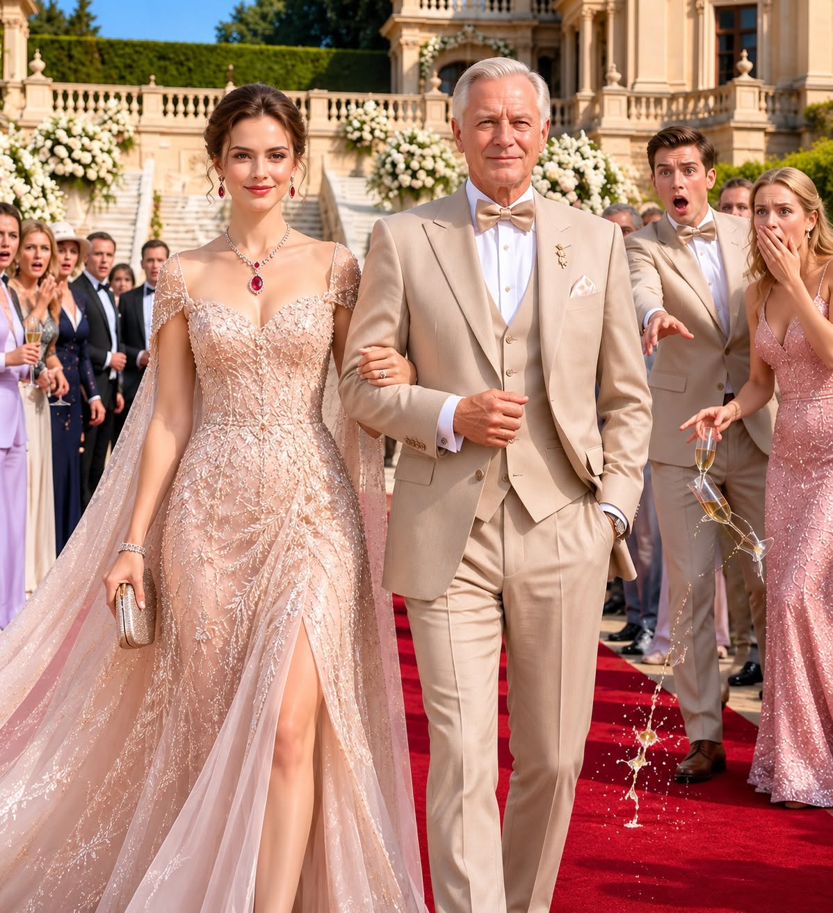 He Hid Me Near the Kitchen Because My Dress Embarrassed Him—Until His Billionaire Boss Saw My Necklace and Ordered Him to Let Go