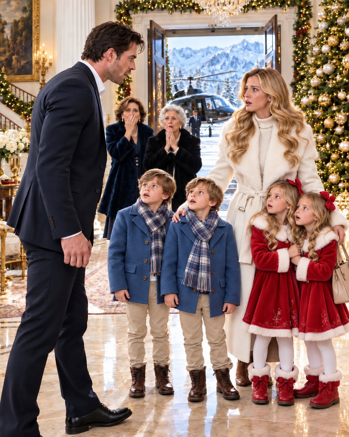 Eight Years After My Husband Abandoned Me for Being Pregnant, He Invited Me to Christmas Dinner to Humiliate His "Childless Ex-Wife"—Until I Landed in a Helicopter With Four Quadruplets That Shattered His Entire Life