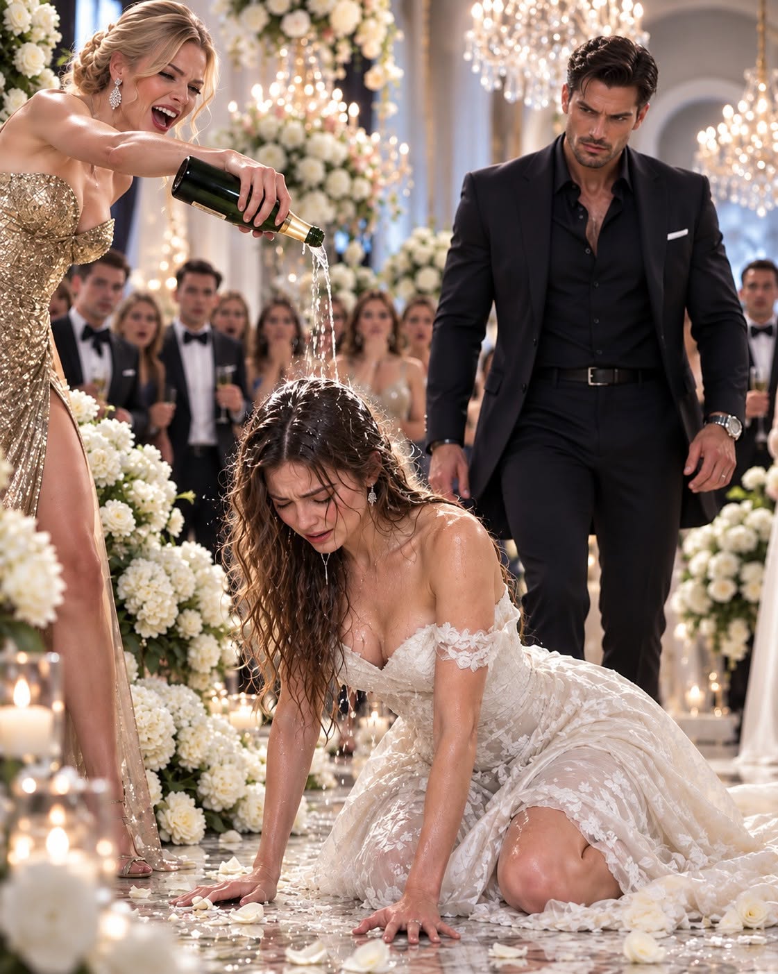 "My cheating ex-boyfriend dumped me by text, then poured a glass of champagne over my black dress in front of forty wealthy snobs at a high-society gala. He thought he had completely ruined me—until the most feared man in New York walked through the ballroom doors and claimed me as his fiancée."
