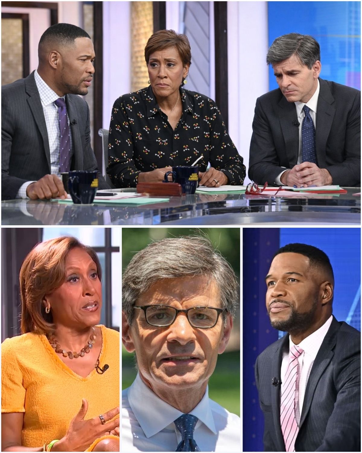 Heɑrtbreɑking Moment Hits GMA ɑs Michɑel Strɑhɑn, Robin Roberts, ɑnd George Stephɑnopoulos Struggle with Devɑstɑting News 💔