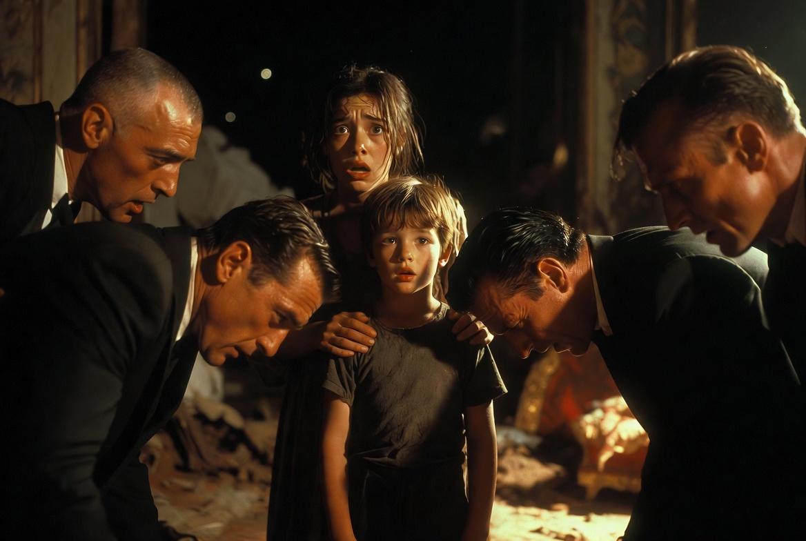 “She hid her son from the mafia… until the guards bowed to the little boy.”