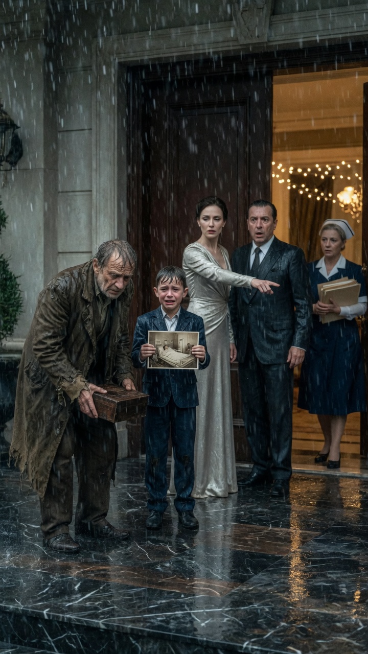 El abuelo que esperaba bajo la lluvia