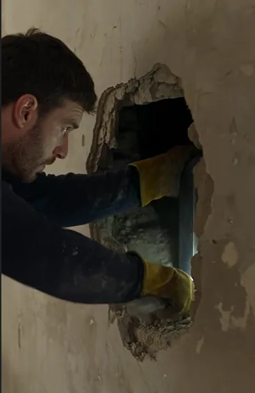 OBREROS ABRIERON UNA PARED SELLADA EN SU CASA… Y DENTRO HABÍA UNA FOTO SUYA CON EL NOMBRE DE UNA NIÑA DESAPARECIDA HACE 40 AÑOS