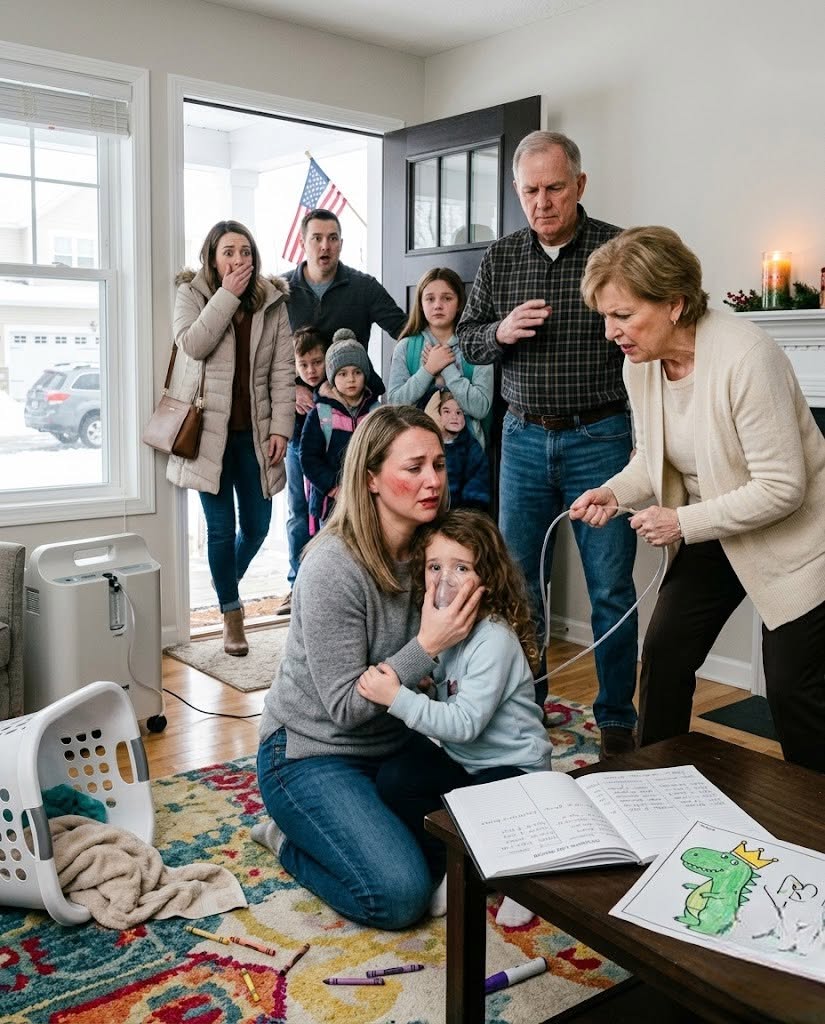 As soon as my parents heard my sister was bringing her kids over, my mother began ordering everyone to clean the house like the queen herself was about to arrive. My four-year-old daughter was sitting quietly with her supplemental oxygen on, coloring at the coffee table, when my mother stormed over, yanked the mask from her face, and shouted, "Start cleaning now." I told her my daughter might not survive if she didn’t give it back. My father slapped me so hard my cheek went numb and told me to stand down.