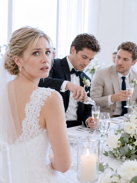 At my wedding, I caught my brother slipping something into my glass. I didn’t scream or panic. I quietly switched our drinks. Then he lifted his toast, smirked, and said, “Congrats, little sister. My surprise is coming soon.”