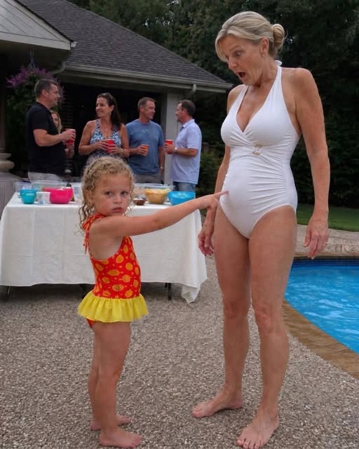 At My Daughter’s Third Birthday Pool Party, She Pointed at My Stepmom’s Belly and Said, ‘Daddy’s in There’ – I Laughed Until I Saw What She Was Really Pointing At