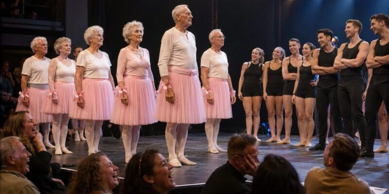 A Group of Grandmothers and Grandfathers Walked Onto the Stage in Pink Ballet Skirts… The Young Dancers Started Laughing, Until the Music Began and Everyone Went Completely Silent - Happy paws