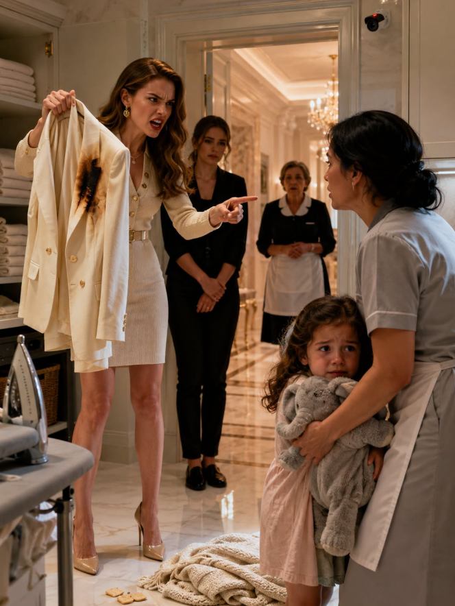 “You Ruined My Ten-Thousand-Dollar Blazer!” the Billionaire’s Fiancée Screamed at the Maid’s Three-Year-Old—Then the Security Footage Was Played  Vanessa pointed at my three-year-old daughter as though she had caught a thief.
