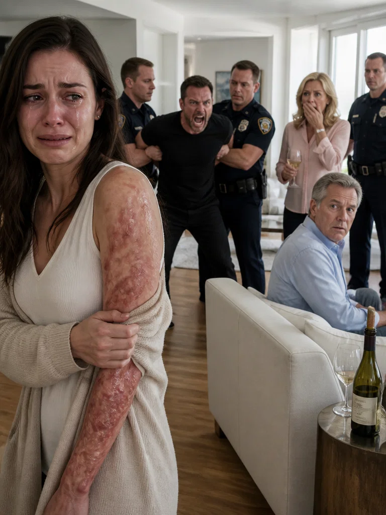 My husband deliberately sl@mmed my hand onto the burning stove because the steak was “overcooked.” As I collapsed in agony, my mother-in-law stepped over me to grab the wine, laughing, “She needs to learn her place.”