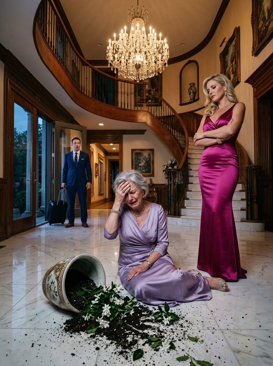 He Came Home Three Days Early And Found His Elderly Mother Crying On The Kitchen Floor While His Mistress Smiled… But The Wife He Had Betrayed Was Quietly Holding The One Secret That Would Cost Them Everything