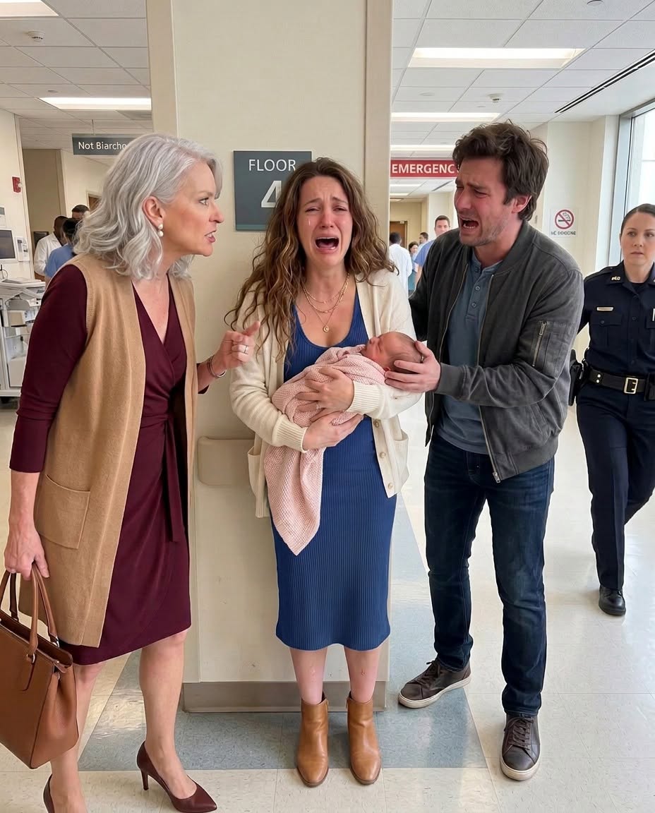 My newborn daughter was crying loudly at midnight when my mother-in-law suddenly lashed out at me during an argument.