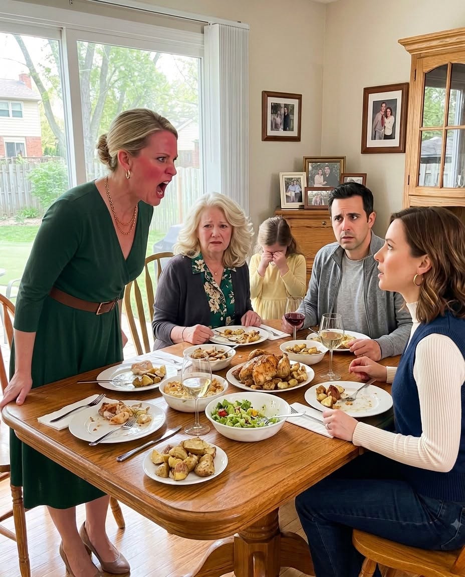 My sister-in-law looked at the dinner on the table and sneered, “Looks like something scraped off a cafeteria tray. Even my kids could do better!”