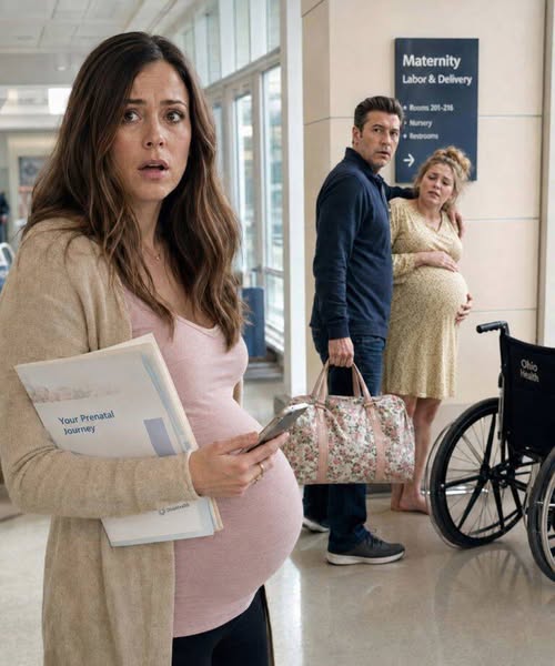 My husband said he was flying to Denver for work, so I went to my prenatal appointment alone. While waiting outside maternity triage, I saw him rushing down the hall with one arm around a heavily pregnant woman