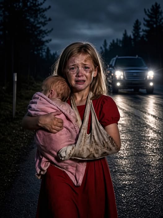 Little Girl With a Broken Arm Carried Her Baby Sister on the Highway—Until a Millionaire Saw Them