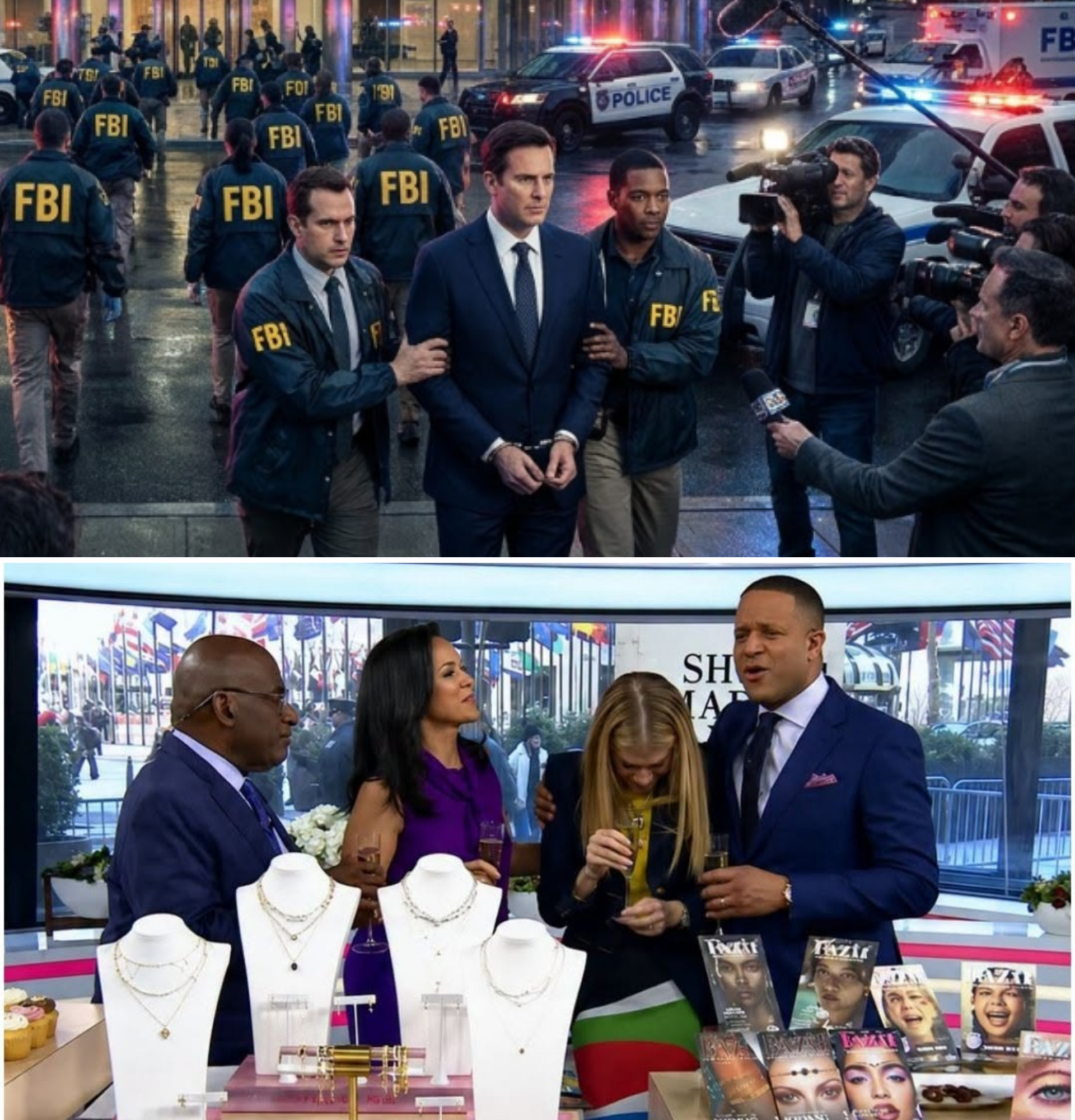 FBI Swarms NBC Headquarters as Prime-Time Anchor Is Led Away in Handcuffs Minutes Before Air
