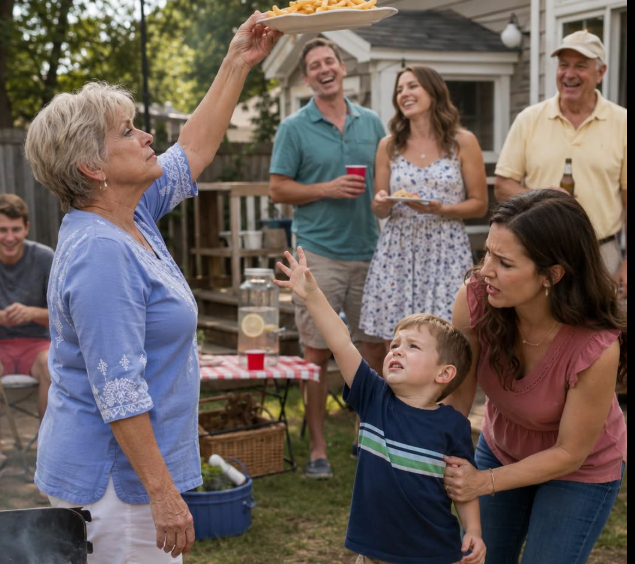 Full part: At our family barbecue, my four-year-old son asked for a few fries; my mother moved the plate out of reach and said, “Those are only for my real grandchild”; everyone laughed; I took his hand and walked him to a restaurant; before midnight, Mom was calling over and over; I replied with one word: “Remember…”