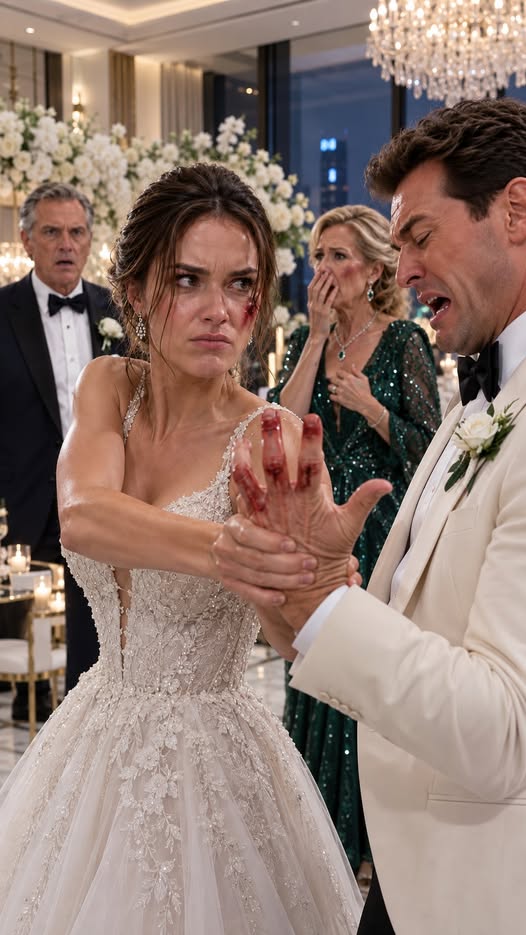 On my wedding night, I watched my father-in-law strike my mother-in-law across the face. I rushed forward, but my husband slapped me hard and hissed, “Stay out of my family’s business.” I stared at him, grabbed his hand, and broke three of his fingers before taking his mother to the hospital the next morning. “They paid for that mistake,” I said quietly… but what I did afterward was far worse.