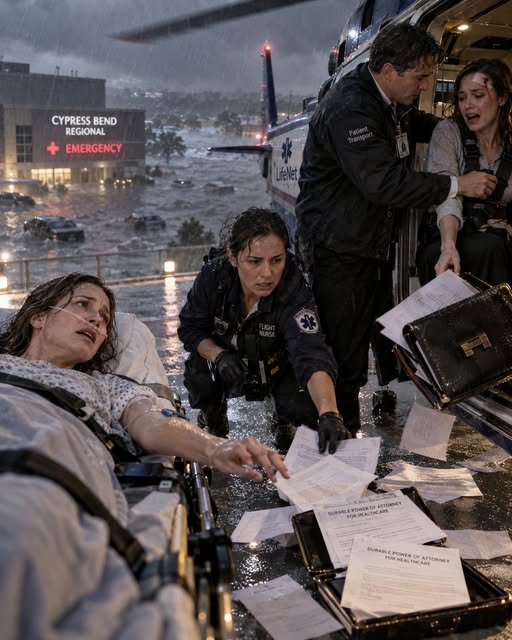 MY HUSBAND GAVE MY SEAT ON THE LAST MEDICAL HELICOPTER TO HIS MISTRESS—THEN SHE SCREAMED, “CHECK HIS BRIEFCASE”