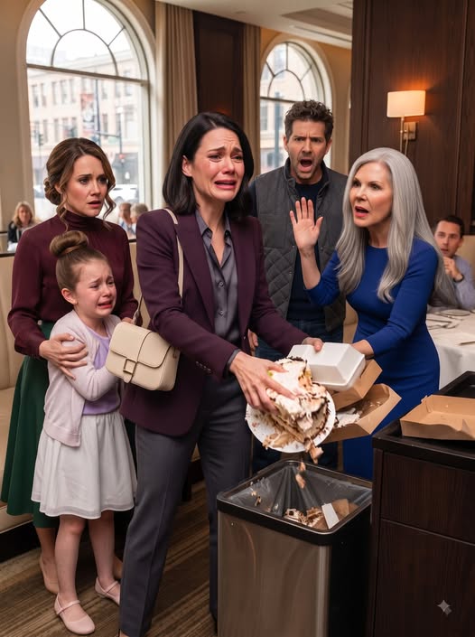 My MIL packed up most of the dinner I paid for, then lifted her hand toward me when I asked her to stop. I threw away the remaining food, took my daughter, and walked out. The very next morning, a bank called asking me to guarantee a loan for my husband’s sister